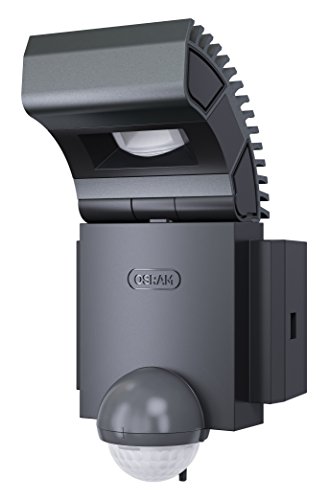 Osram LED Spot, Noxlite, Außenlampe, Außenstrahler 60° schwenkbar und 70 ° kippbar, Bewegungsmelder, Dämmerungssensor, anthrazit, Kaltweiß- 6000K
