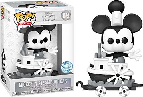Funko POP Trains: Disney 100 - Mickey Mouse - Disney's 100th Anniversary - Amazon Exclusive Collectable Vinyl Figurine in Display Box - 2nd of 4 to Collect - Gift and Ornament for Fans