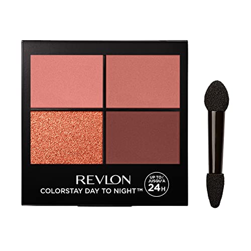 Revlon ColorStay Day to Night Eyeshadow Quad, 16HR Wear (4,8 g), mattes und schimmerndes Finish, stilvoll (560) Unisex