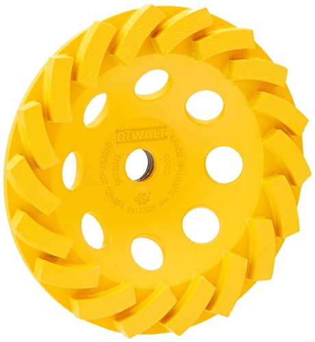 DeWalt Diamant-Topfscheibe Extreme DT3797 (für den Einsatz auf Winkelschleifern, für ein feines Finish bei Betonoberflächen, 125mm Durchmesser, M14 Aufnahme, Scheibentyp: Turbo)
