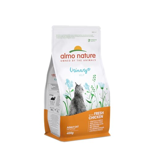 Almo Nature Holistic Functional Urinary Help Trockenfutter für ausgewachsene Katzen mit Huhn, 400 g
