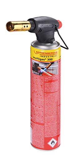 ROTHENBERGER Industrial RoFire Piezo 1950 inkl. Piezozündung & 1 x Multigas 600 ml, Hochleistungslötgerät, löten 35555
