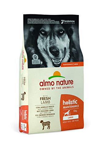 Almo Nature Holistic Adult Dog Maintenance Large - mit Frischem Lamm und Reis, Komplett Trockenfutter für ausgewachsene Hunde - grosser Rassen - 12kg