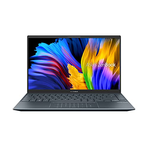 ASUS Zenbook 14 Laptop | 14' FHD Display | AMD R9 5900HX | 16 GB RAM | 512 GB SSD | AMD Radeon Vega 7 Graphics | Windows 11 | QWERTZ Tastatur | Pine Grey