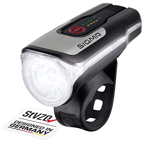 SIGMA SPORT - Aura 80 | LED Fahrradlicht 80 Lux | StVZO zugelassenes, akkubetriebenes Vorderlicht