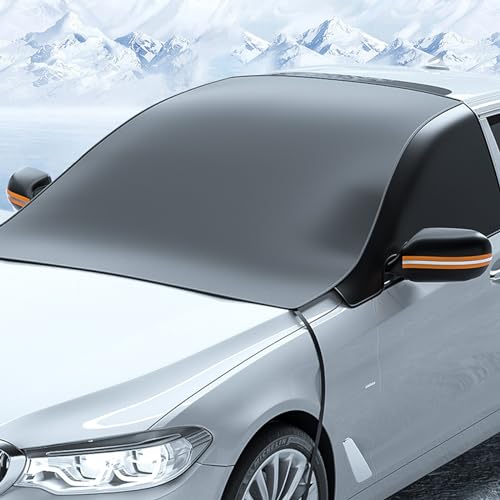KLUFO Auto Winter Frontscheibenabdeckung für Audi A6 C5 4B Avant A6 C6 4F Avant A6 C6 4F 1995-2023, Fenster gegen Schnee, Frost, UV-Schutz Eisschutzfolien Auto Zubehör