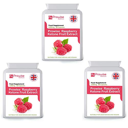Himbeerfruchtextrakt 1200mg - 60 Kapseln x 3er Pack - UK Hergestellt | GMP-Standards von Prowise Healthcare