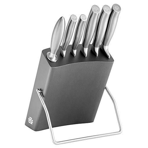 BSF Atlanta Messerblock 7-teilig, Holz, Rosfreier Stahl, Anthrazit