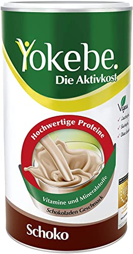 Yokebe - Die Aktivkost - Schoko – Mahlzeitersatz für eine gewichtskontrollierende Ernährung - glutenfrei, laktosefrei und vegan - mit Proteinen - 500 g = 12 Portionen