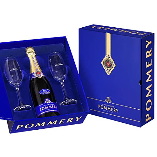 Coffret dégustation Champagne Pommery'Tasting box' : 1 bouteille 75cL + 2 flûtes