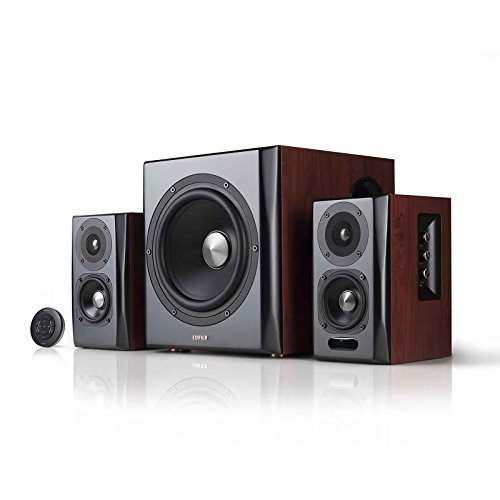 Edifier S350DB Lautsprecher System, Home-Entertainment Regallautsprecher und Subwoofer 2.1, mit Bluetooth V4.0 aptX in Holz/schwarz
