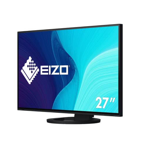 EIZO FlexScan EV2781-BK 68,5 cm (27 Zoll) Monitor (HDMI, USB Hub, USB-C, DisplayPort, 5 ms Reaktionszeit, Auflösung 2560 x 1440, höhenverstellbar) schwarz