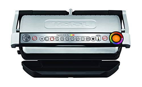 Tefal OptiGrill+ XL | Kontaktgrill mit automatischer Temperatur-Anpassung | 9 automatische Programme | XL-Grillfläche | inklusive Backschale | GC724D12