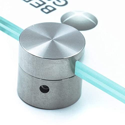 Klemm-Befestigung für Bilder und Spiegel, 2er Set, Glasklemme, Klemmhalter Platten aller Art, Plattenhalter aus Edelstahl für Plattenstärke 6, 8, 10 mm - Ø 30 mm (10 mm (Ø 30 mm))