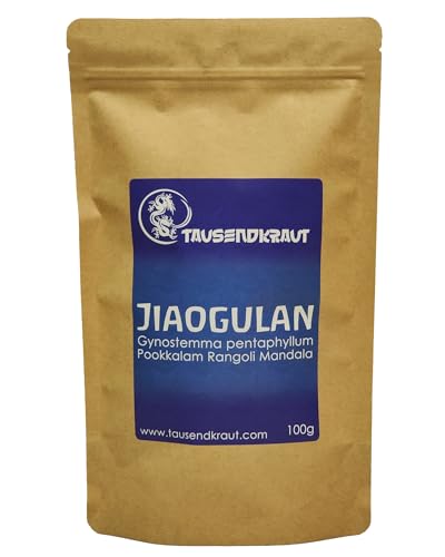 Jiaogulan - das Original seit 2006 - aus kontrolliertem Wildwuchs Anbau in den Bergen von Hunan - Premium Tausendkraut Qualität - Labor geprüft - 100g
