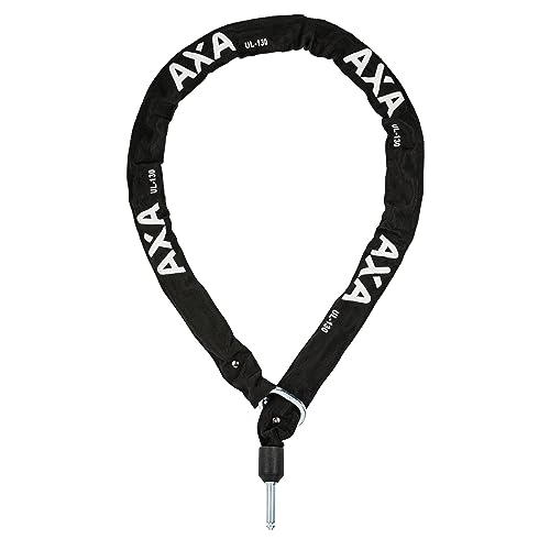 AXA ULC 130/5,5 - Einsteckkette für Rahmenschloss - Kombinierbar mit AXA-Rahmenschlössern - 5,5-mm-Glieder- Schwarze Polyesterabdeckung, Schwarz