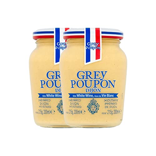 Grau Poupon Dijon-Senf (215g) - Packung mit 2