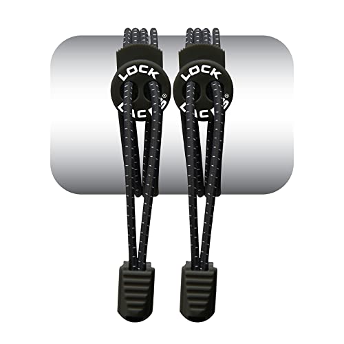 LOCK LACES elastische selbstbindende Schnürsenkel: Schnellschnürsystem für Kinder, Athleten, Erwachsene & Senioren - Keine Schuhe binden erforderlich - Komfort Fit & fester Halt in Einheitsgröße