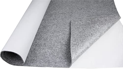 tukan-tex Filz Selbstklebend Soft Filzstoff Meterware 3,0mm Stark (50x150cm, Grau)