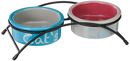 Trixie 24791 Napf-Set für Katzen, hellblau/orange/lila
