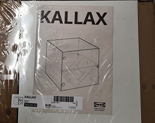 IKEA KALLAX Vitrinentüreinsatz weiß; (33x33cm); Kompatibel mit EXPEDIT