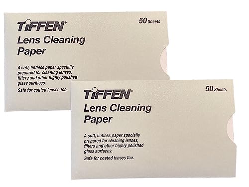 TIFFEN Lens Cleaning Tissues Doppelpack 2 x 50 Stück für Objektive und Linsen Reinigungstücher