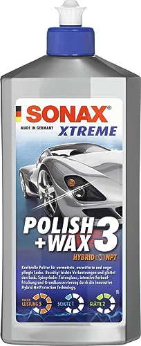 SONAX XTREME Polish+Wax 3 Hybrid NPT (500 ml) zum Abtragen verwitterter Lackschichten und Auffrischen matter Farben | Art-Nr. 02022000