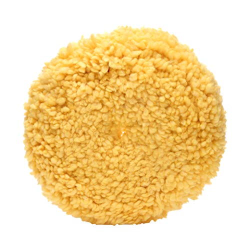 3M Unisex-Erwachsene Wool Polishing Pad Woll-Polierpad (05713) – für Boote, Autos, LKW und Wohnmobile – einseitig – 9 Zoll, gelb, 1