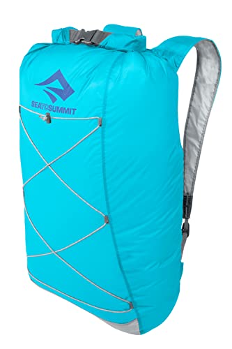 Sea to Summit - Ultra-Sil Dry Tagesrucksack 22L - Wasserdichter & Ultraleichter Rucksack - Cordura-Gewebe 30D - Kompakter Packsack - Rollverschluss & Reflektierender Gummizug - Atoll Blue - 110 g