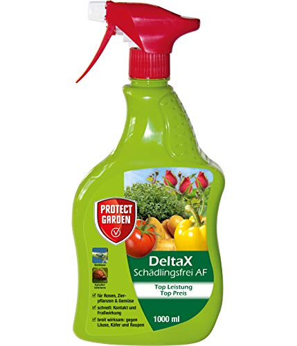 PROTECT GARDEN DeltaX Schädlingsfrei AF, gegen Zünsler, Raupen, Käfer und Blattläuse für Gemüse und Zierpflanzen, 1 Ltr.