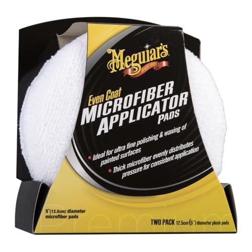 Meguiar's X3080EU Even Coat Applicator Pad, Mikrofaser-Auftragschwamm, 2er-Pack