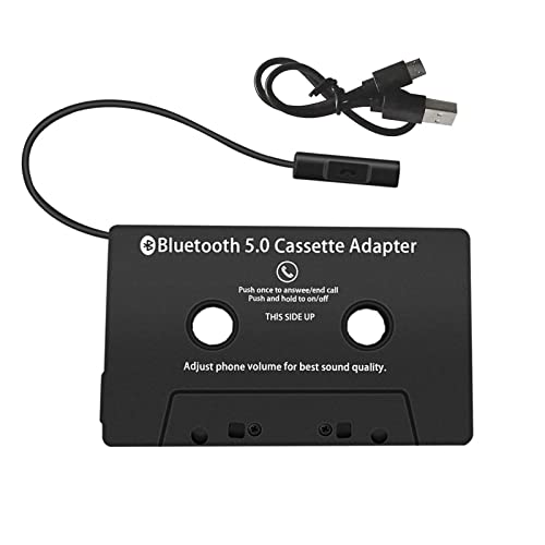 Kassettenadapter für 5.0 Autoradio Autokassettenempfänger Bluetooth Car Audio Kassette auf AUX Adapter CD Player MP3 iPod mit 3,5 mm Klinkenstecker