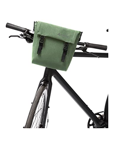 VAUDE Augsburg IV S - Lenkertasche fürs Fahrrad - mit abnehmbaren Trageband - wasserdichte Radtasche, Willow Green