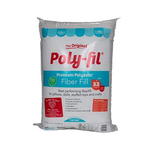 Fairfield The Original Poly-Fil, Premium-Polyesterfaser-Füllung, weiche Kissenfüllung, Füllung für Stofftiere, Spielzeug, Wolkendekorationen und mehr, maschinenwaschbare Poly-Faser-Füllung, 907 ml