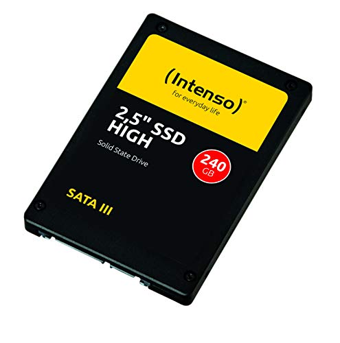 Intenso Interne 2,5' SSD SATA III High, 240 GB, 520 MB/Sekunden, Schwarz