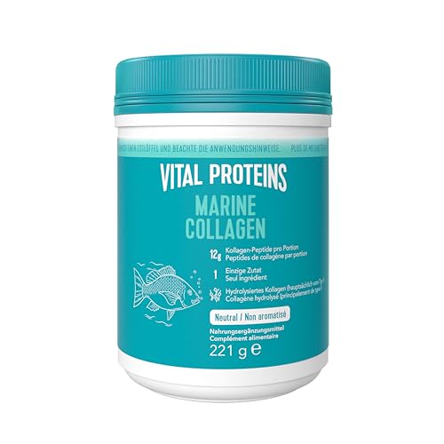 Vital Proteins Marine Collagen Pulver Kollagen-Hydrolysat (Typ 1,3) aus Fischkollagen Pescetarier-freundliches Kollagenpräparat einfache Zubereitung, löslich in warmen oder kalten Lebensmitteln 221g