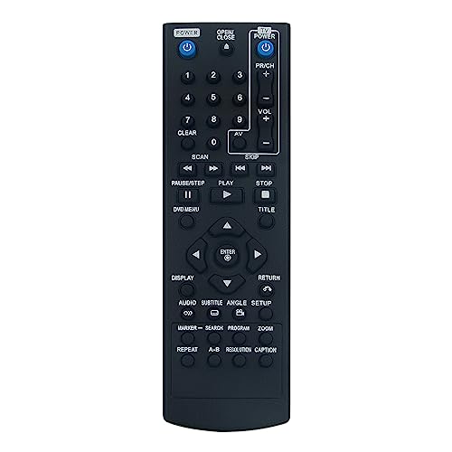 VINABTY COV33662806 Ersatz Fernbedienung Kompatibel mit LG DVD Player DP132 DP132H DZ9500 DVX9500 DGK777 DGK778 DP540H DP542H