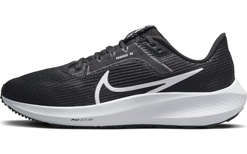 NIKE Damen W AIR Zoom Pegasus 40 Sneaker, Black/White-Iron Grey, 38 EU