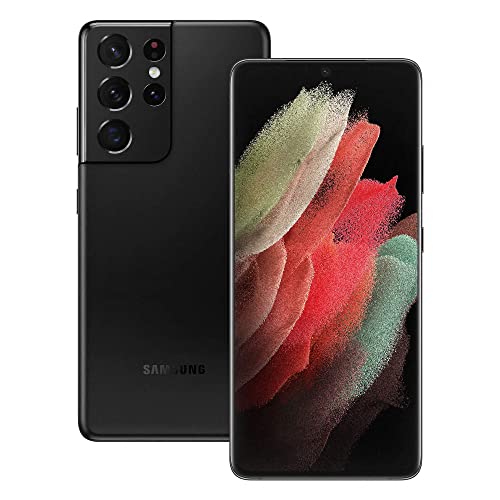 Samsung Smartphone Galaxy S21 Ultra 5G, 6.8 Zoll, 4 Rückkameras, 128 GB, 12 GB RAM, Dual-SIM, Schwarz (Generalüberholt)