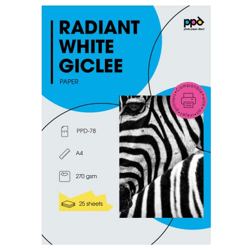 PPD 25xA4 Inkjet FineArt Photo Printing Rag 270g Fotopapier, Matt mit leichter Struktur PPD-78-25