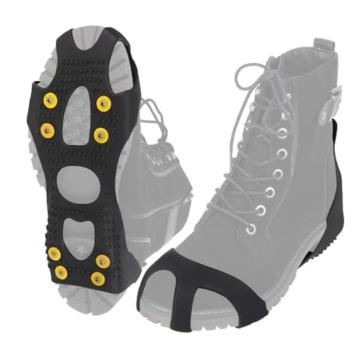 ALPIDEX Anti Rutsch Schuhspikes Größe 35-47 Ersatzspikes Ice Grips Schuhkrallen Schnee EIS Spikes Sohle Wandern Spazieren Hiking Walking Winter, Größe:S