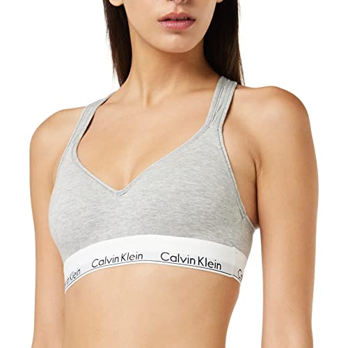 Calvin Klein Damen BH Bralette Lift Gepolstert , Grau (Grey Heather), M