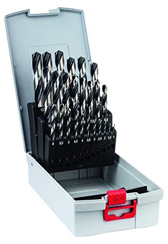Bosch Accessories 25tlg. HSS Spiralbohrer PointTeQ Set (für Metall, ProBox, Zubehör Bohrschrauber), Grau, Ø 1-13 mm