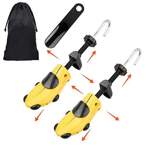 Halcent Schuhspanner Herren und Damen Schuhspanner Schuhdehner Schuhweiter für Einstellbare Länge und Breite Schuhstrecker mit Schuhlöffel,Gelb, EU 37-41 (HerstellerGr: M)