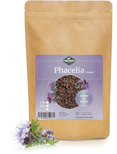 Martenbrown® Phacelia 1 kg Bienenfreund I Samen für Bienen und Schmetterlinge | Saatgut für einjährige Bienenweide oder Gründüngung