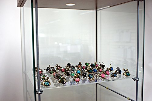 Display Stands Set mit 4 extra Acryl-Regalen mit Halterungen für I kea de tolf Schrank (DSA/IK-x4FBA)