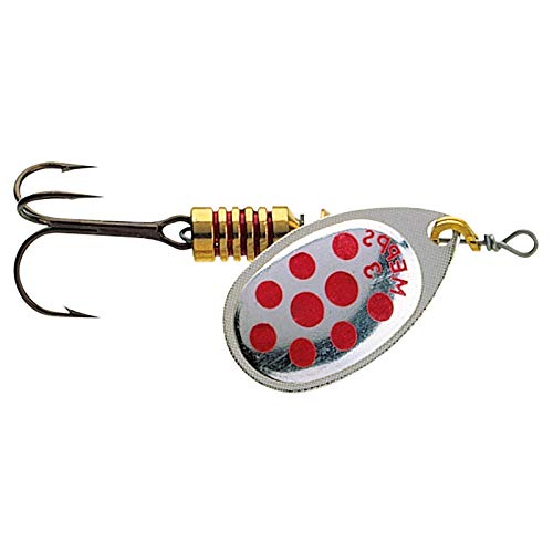 Mepps Aglia mit Punkten silber/rot Gr.2