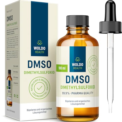 DMSO Pharma Qualität mit Pipette & Tropfverschluss - 99,9% Dimethylsulfoxid 100ml