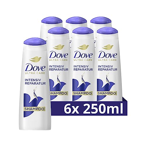Dove Shampoo Intensiv Reparatur für strapazierte Haare mit Smart Repair System 250 ml 6 Stück