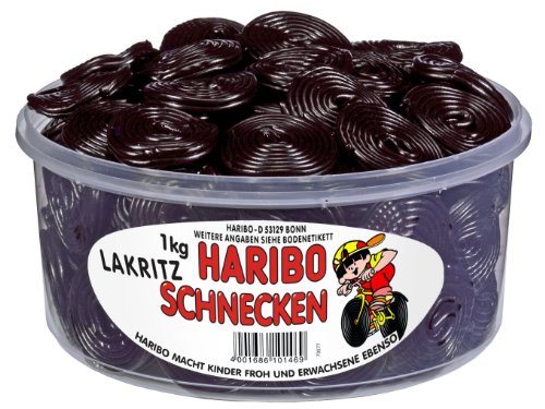 HARIBO Rote Ella Lakritze Schnecken, 1 kg